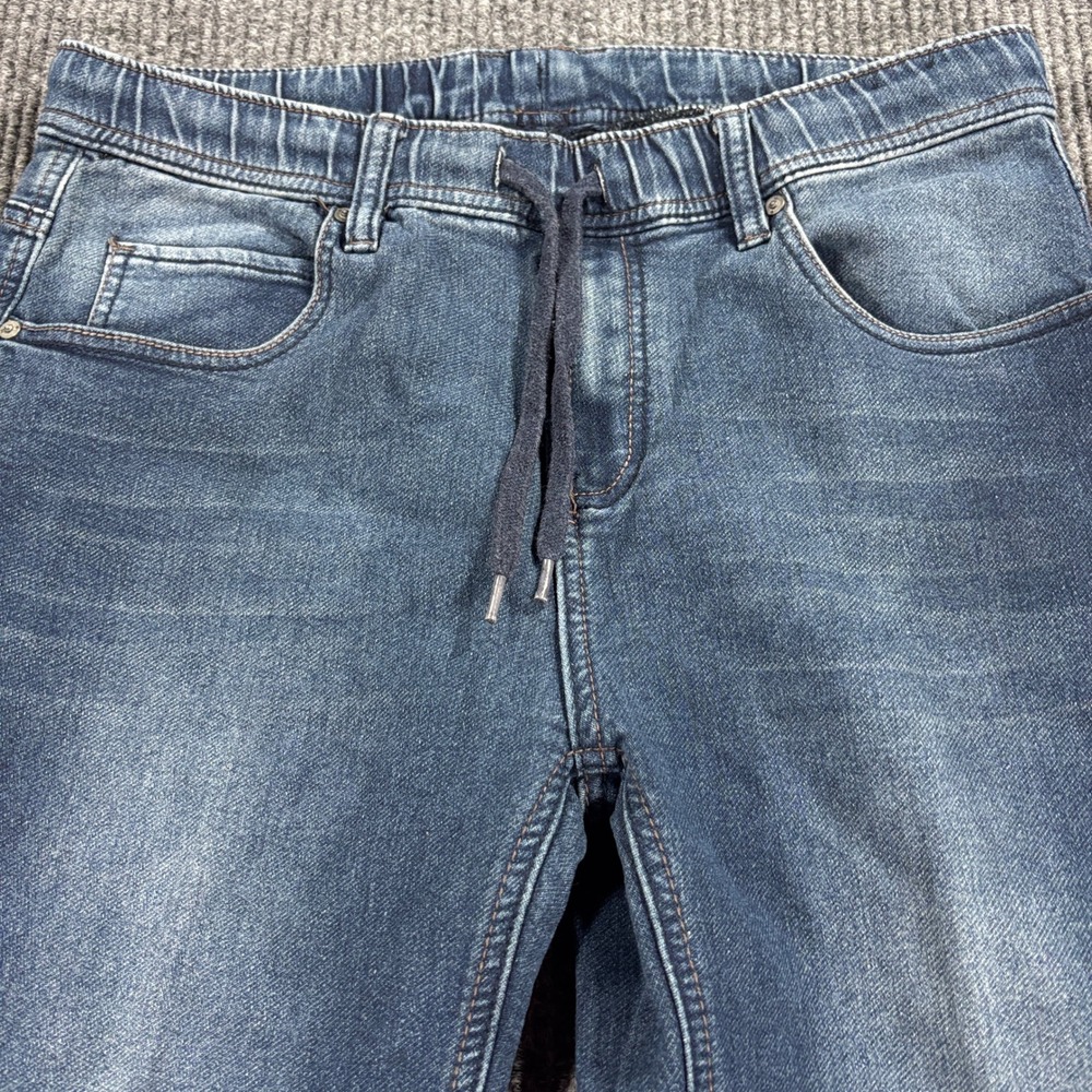 Hollywood The Jean People Jogger Jeans Women Small Blue Drawstring Elastic Waist